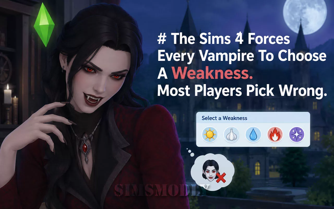 The Sims 4 Forces Every Vampire To Choose A Weakness